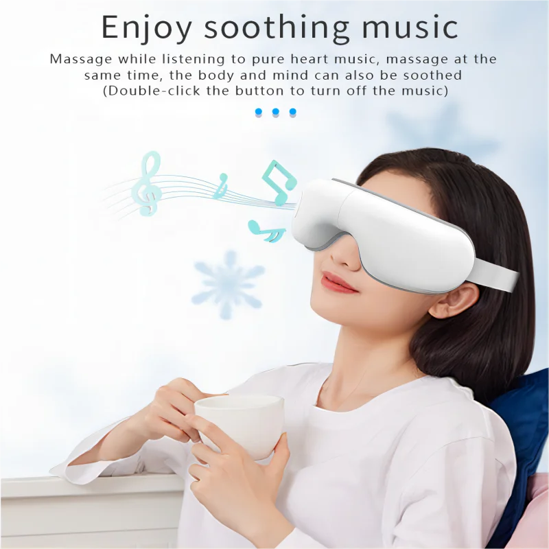 Folding Eye Massager Eye Mask with Heat and Bluetooth Music Airbag