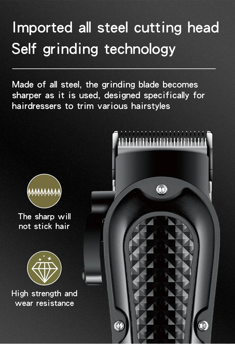 Electric Hair Clipper USB Rechargeable Cordless Beard Trimmer For Men With Electric Hair Clipper Trimming Tool