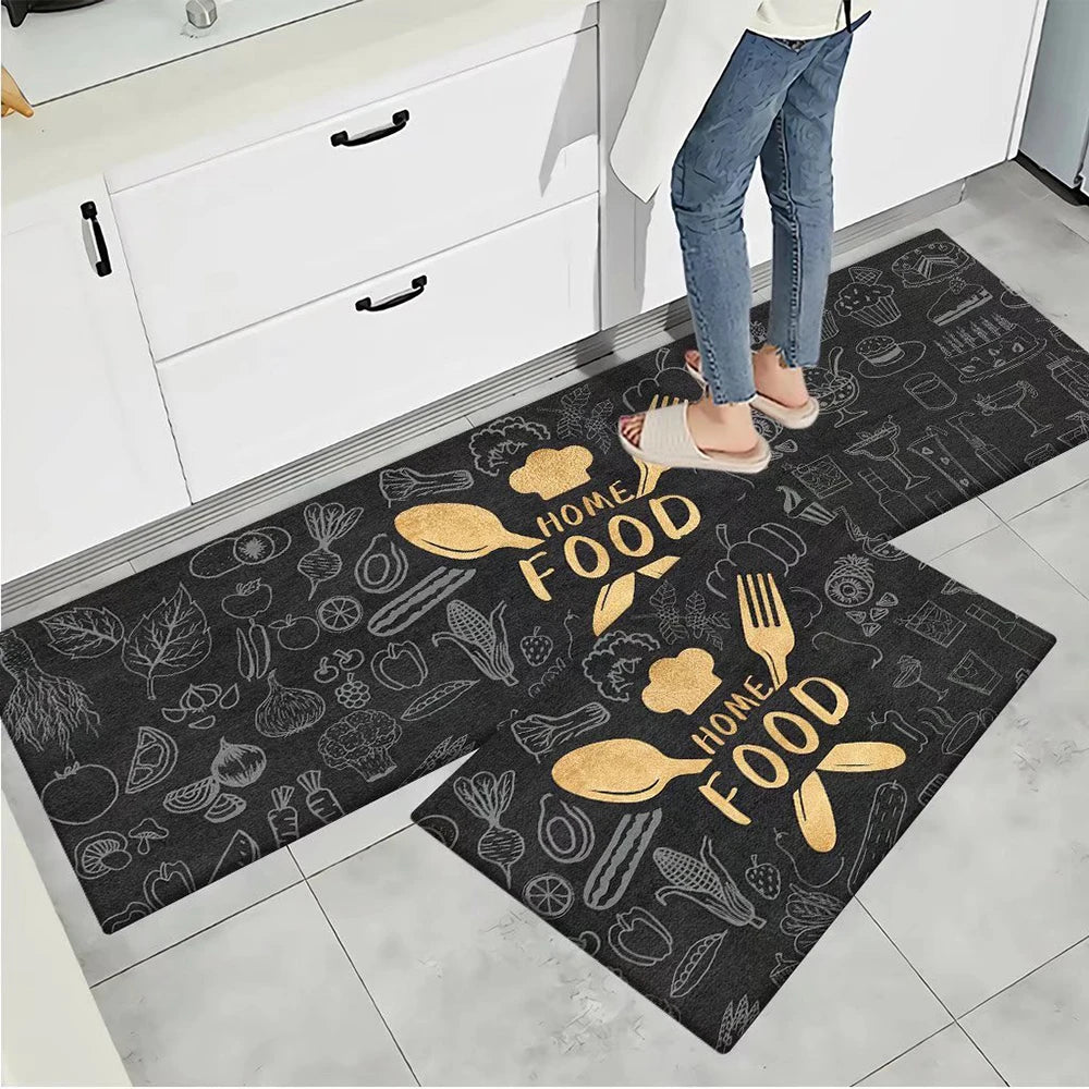 Kitchen Floor Mat Soft Washable Anti-Slip Carpet
