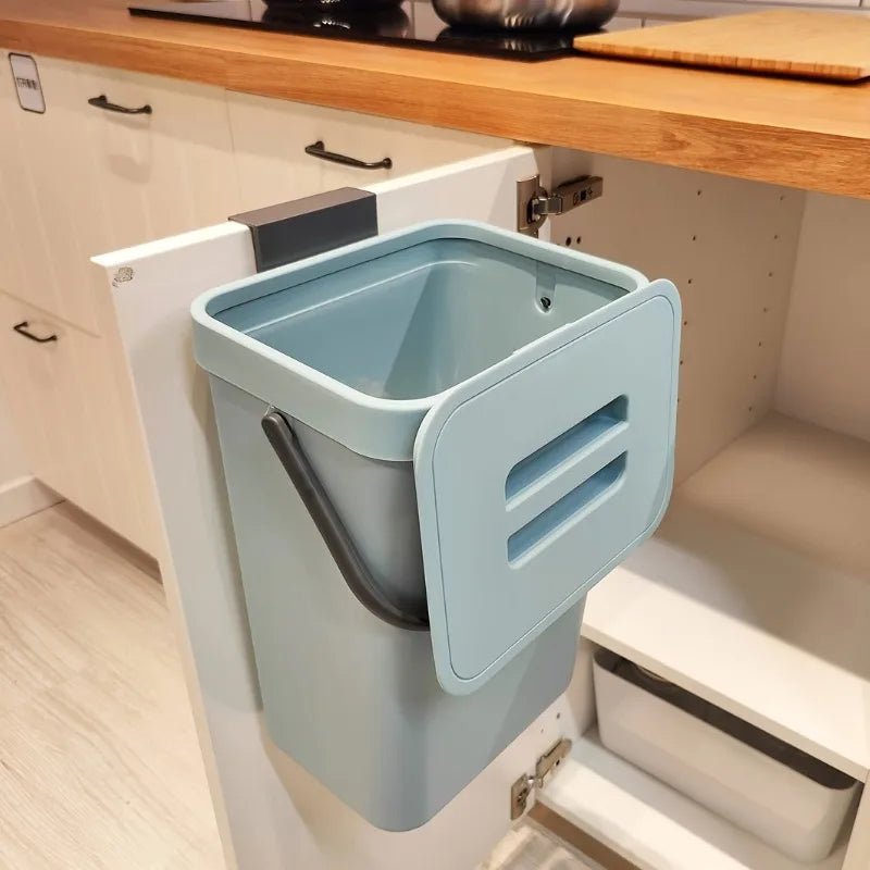 Space-Saving Quiet-Close Trash Can - 3/5L, Eco-Friendly Sealed Bin For Kitchen & Office - Lovies Kitchenwares