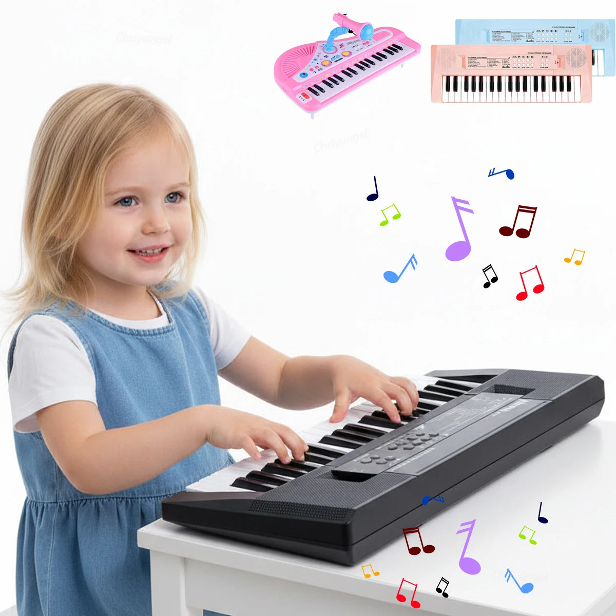 37 Keys Kids Musical Electronic Piano Organ Keyboard with Microphone And an Educational Toy