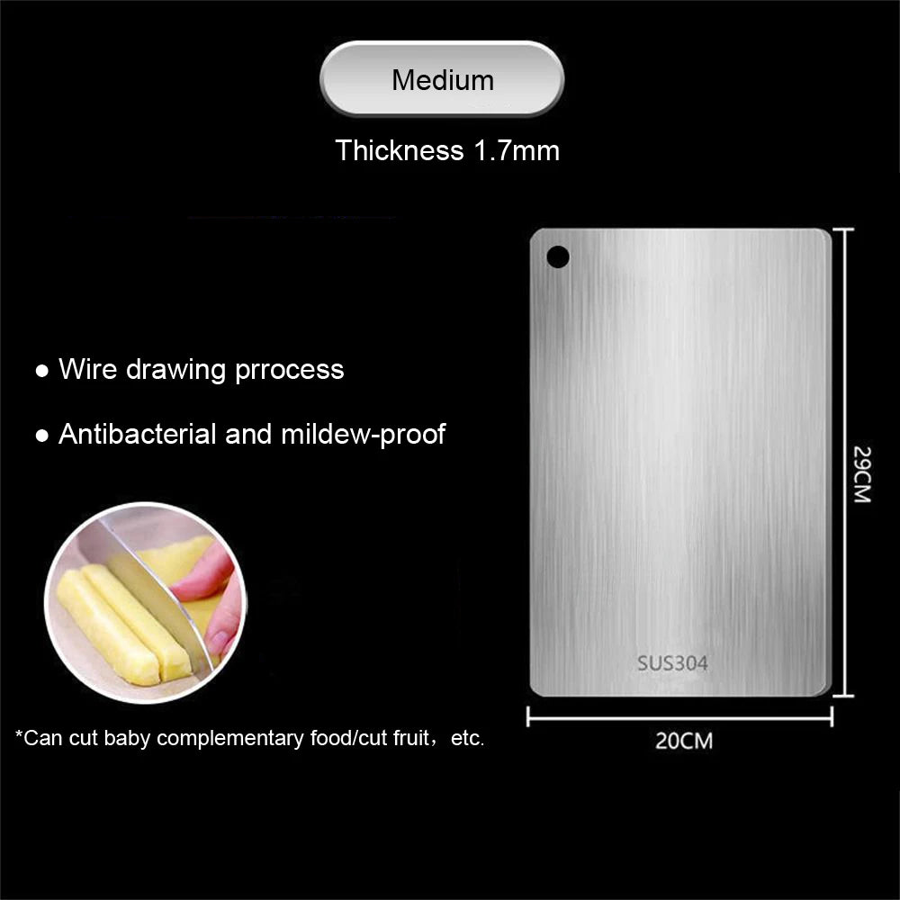 Double Sided Stainless Steel Panel Cutting Chopping and Kneading Board