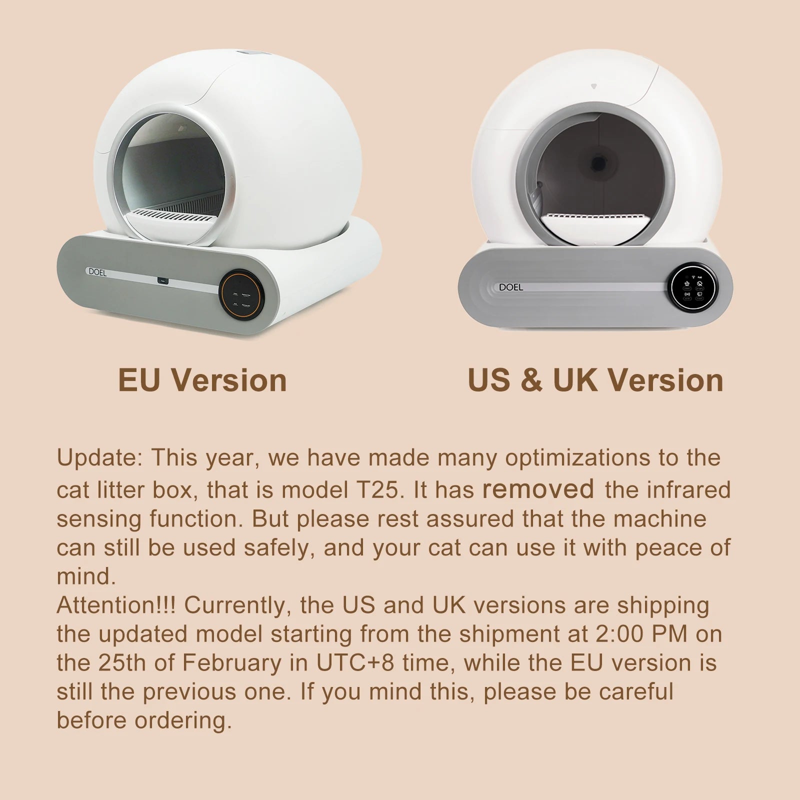 2.4G WiFi Smart Cat Toilet App Control & Automatic Self Cleaning Cat Litter Box With Trash Bag