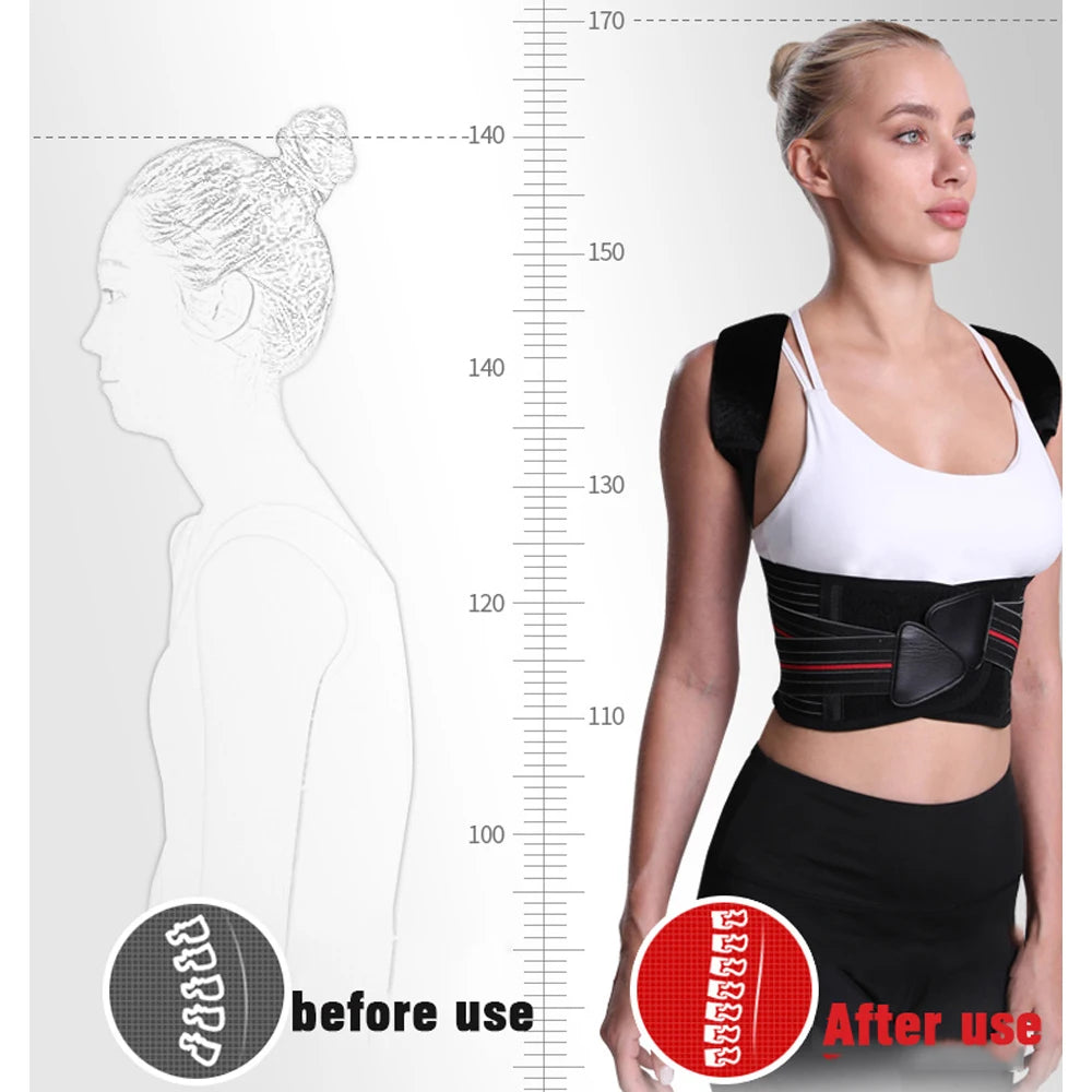 Adjustable Posture Corrector For Back & Shoulder Support Brace