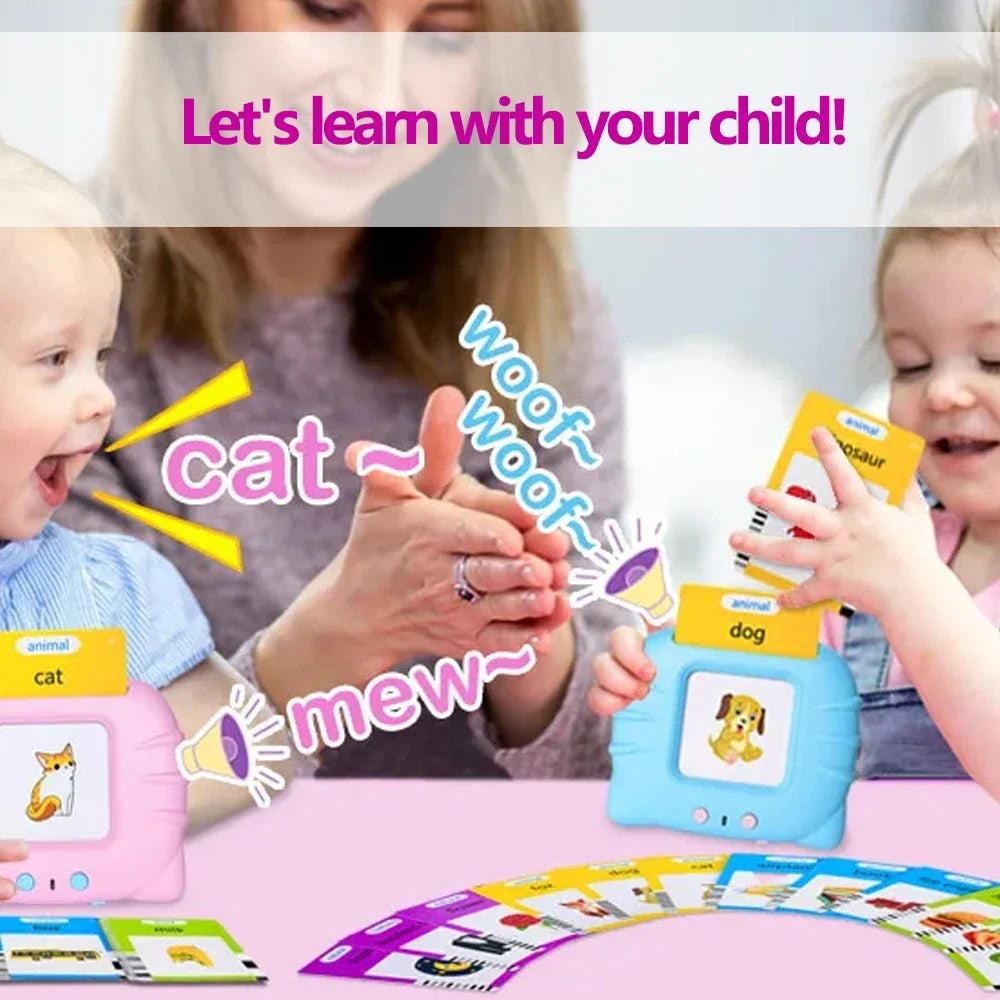 Early Education Flash Card Learning Toys Talking Flashcards for Kids Preschool English Electronic Audio Book Machine