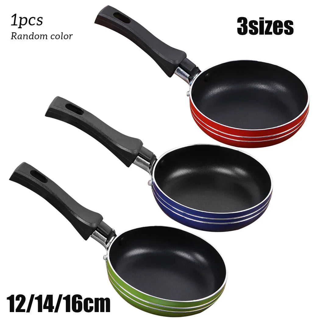 12cm/16cm/18cm Mini Frying and Sauce Pan Steel Non-Stick Kitchen Cookware