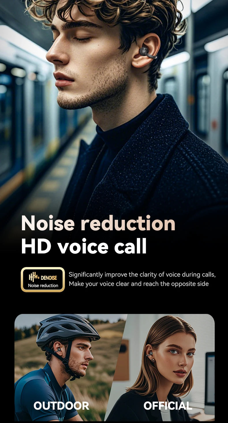 Touch Screen Wireless Bluetooth Earphone 144 Languages Real-Time Translation Headphones HiFi Audio Earbuds