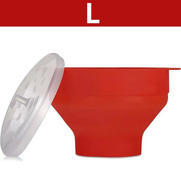 Silicone Microwave Popcorn Popper with Bowl and Lid Dishwasher Safe