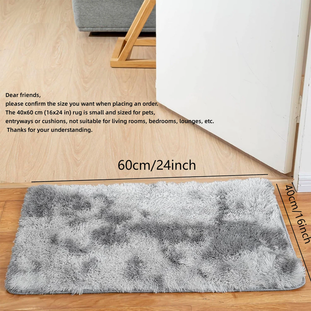 Tie-Dye Plush Carpet Non-Slip Multi-Room Decoration Soft Fluffy Home Mat