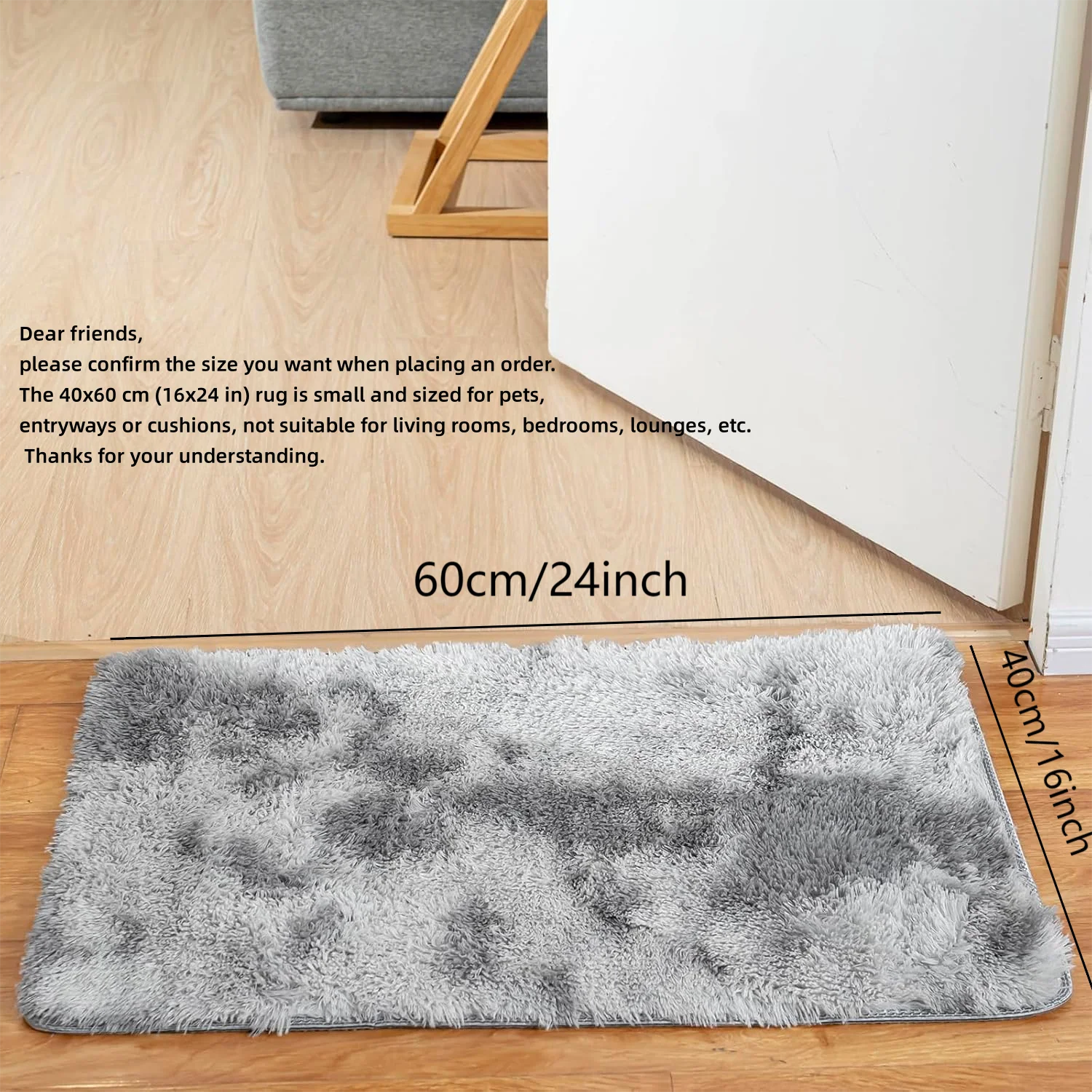 Tie-Dye Plush Carpet Non-Slip Multi-Room Decoration Soft Fluffy Home Mat