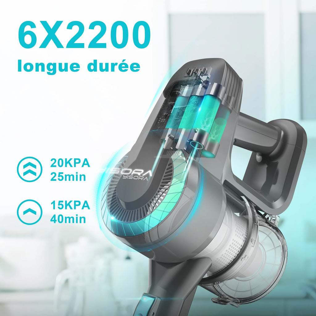 Cordless Upright Vacuum Cleaner, Ultra Lightweight Stick Vacuum for Carpet, Hard Floor, Car, Pet Hair