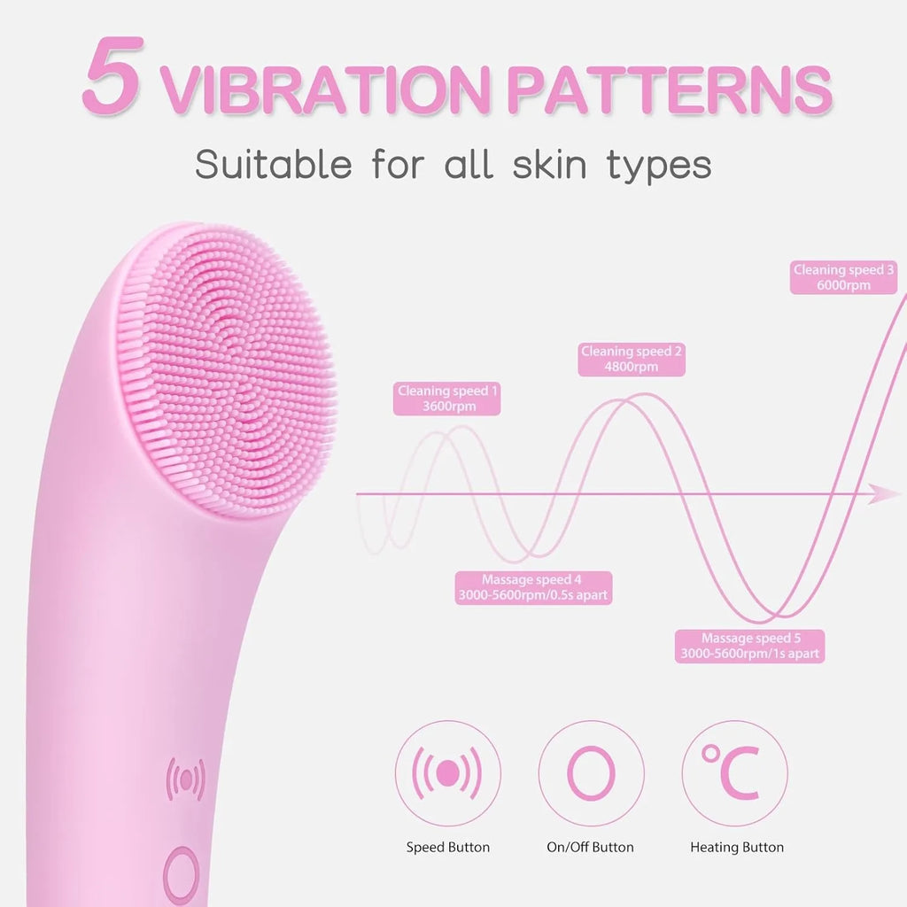 Rechargeable Facial Cleansing Vibration Exfoliating Waterproof Brush