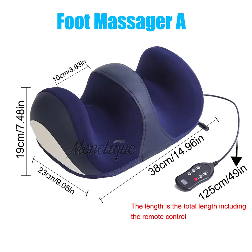 Electric Heated Roller Foot Calf & Leg Massager