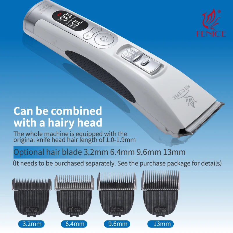 Professional LCD Screen Dog and Cat Electrical Grooming Clippers and Trimmers With Rechargeable Haircut Machine