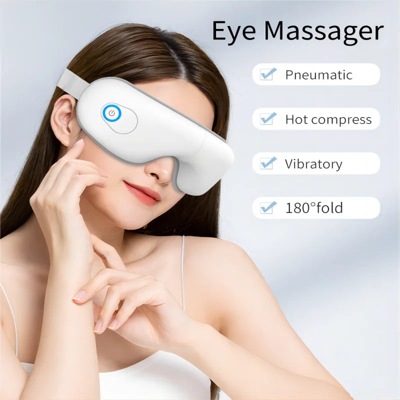 Folding Eye Massager Eye Mask with Heat and Bluetooth Music Airbag