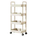 Trolley with Handlebar and Storage Rack, Floor-Standing, Multi-Layer Storage for Multiple Rooms