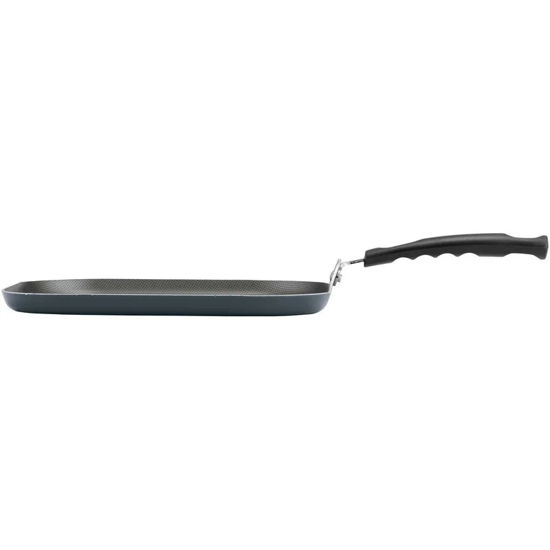 Nonstick Square Griddle Aluminum Dishwasher Safe Pan For Breakfast Lunch Dinner Cooking With Lightweight Handle
