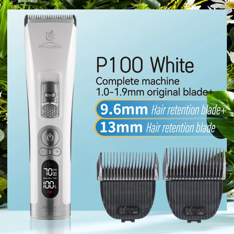 Professional LCD Screen Dog and Cat Electrical Grooming Clippers and Trimmers With Rechargeable Haircut Machine