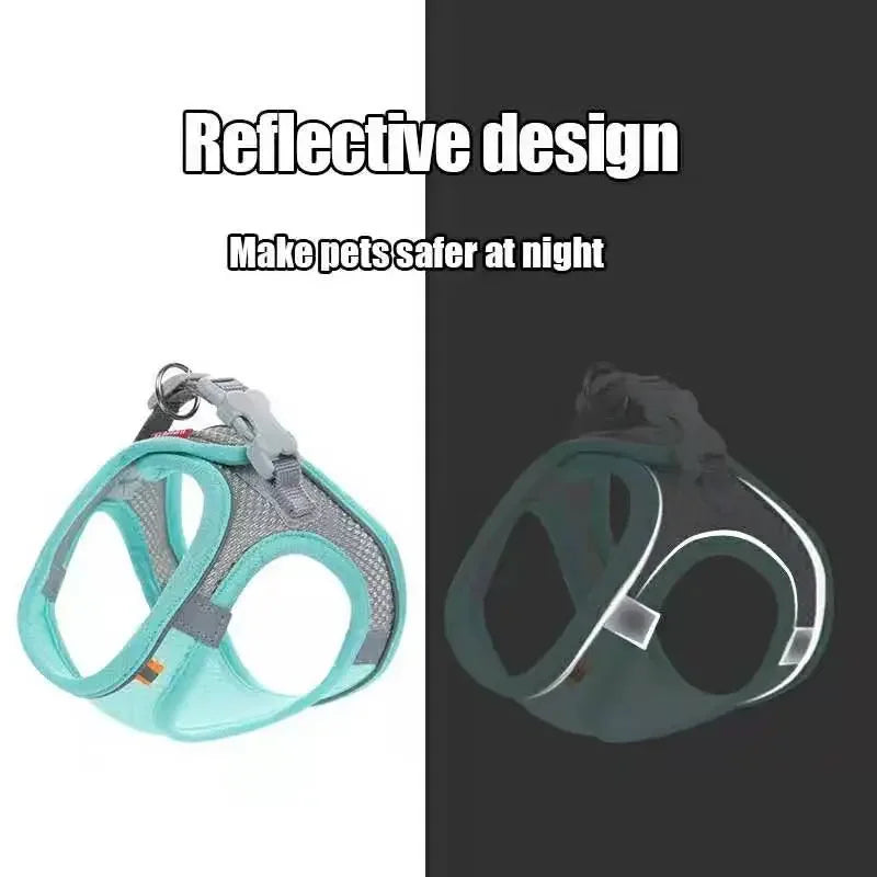 Adjustable Breathable Reflective Pet Harness Vest Chest Rope Set