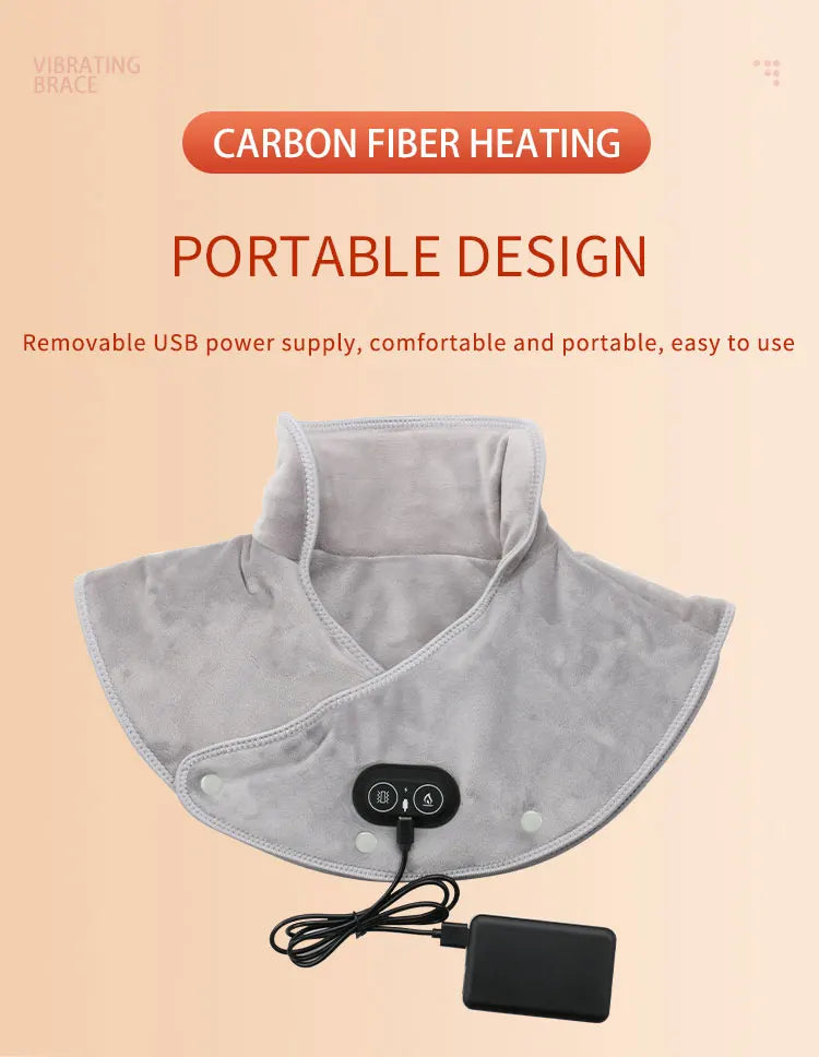 USB Electric Heating Neck & Shoulder Massager Wrap Pad