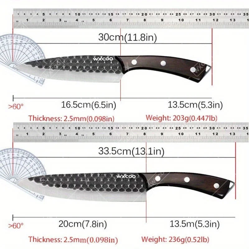 8PCS Stainless Steel Forged Professional Kitchen Chef Knife Set