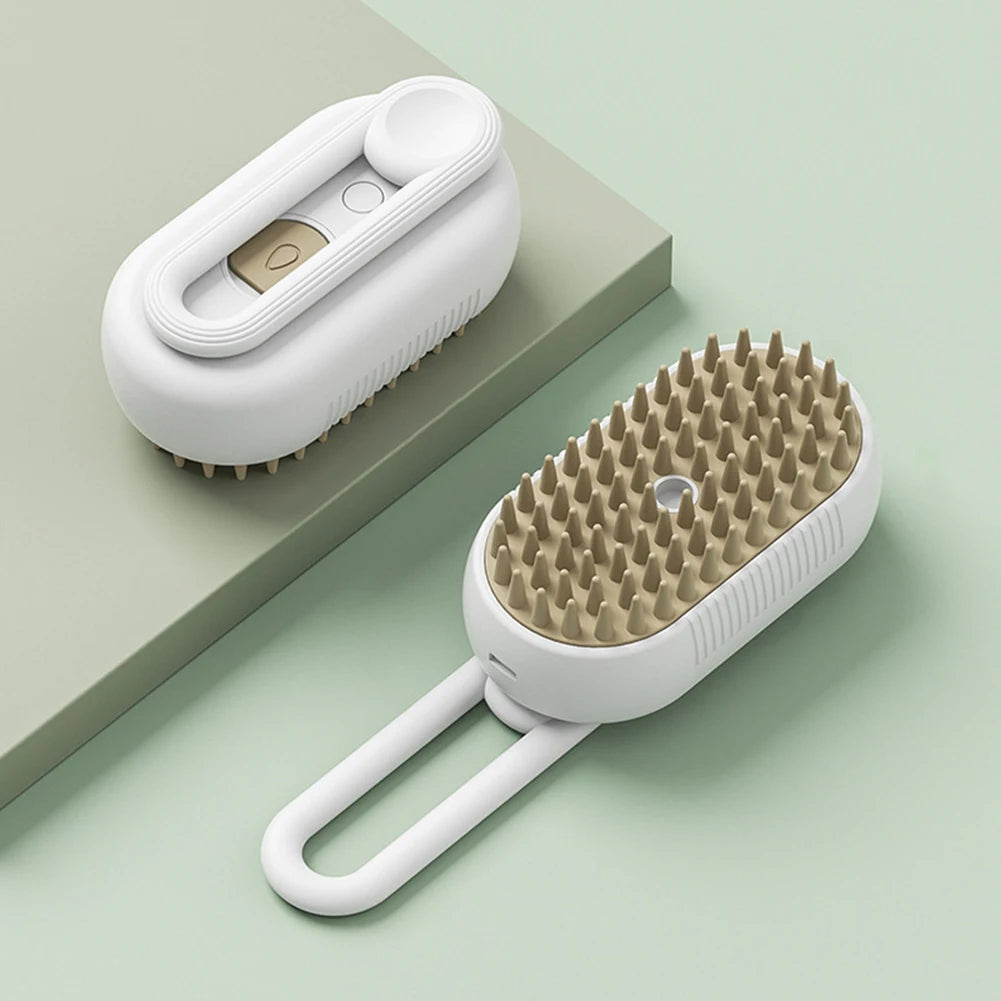 Electric 3-in-1 Pet Hair Spray and Massage Brush