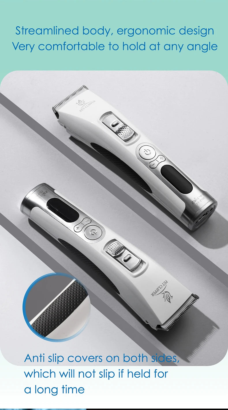 Professional LCD Screen Dog and Cat Electrical Grooming Clippers and Trimmers With Rechargeable Haircut Machine