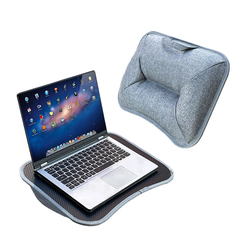 Multifunctional Laptop Desk With Foam Particle Filled Cushion & Hard Mouse Pad