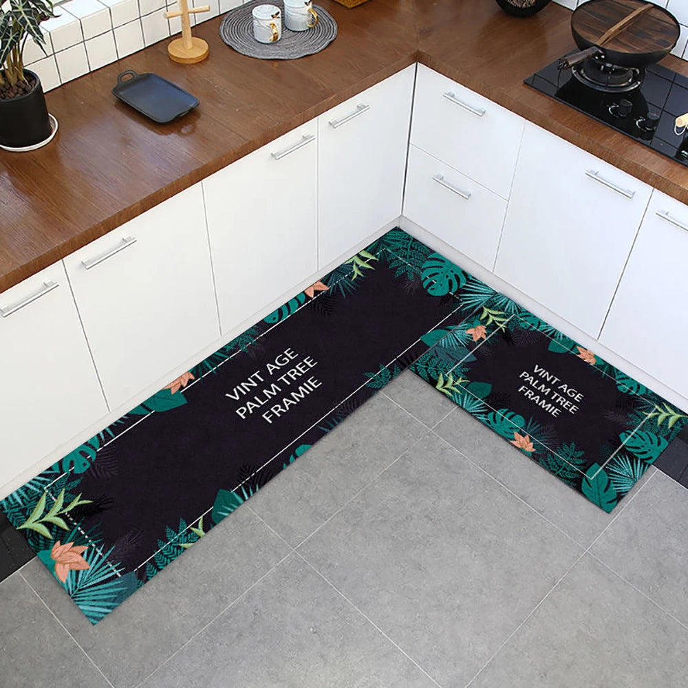 Kitchen Floor Mat Soft Washable Anti-Slip Carpet