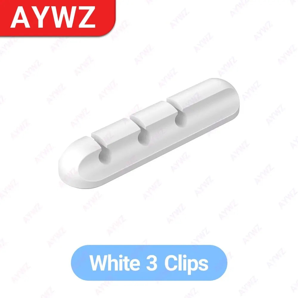Adhesive Cable Clip Holder For Wire Organizer With USB Charging Cable