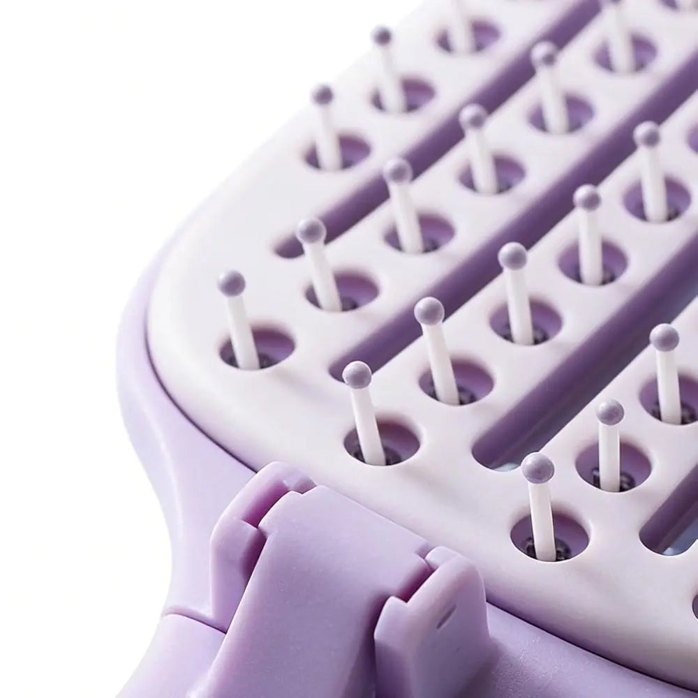New Foldable Scalp Massaging Self-cleaning Portable Hair Brush