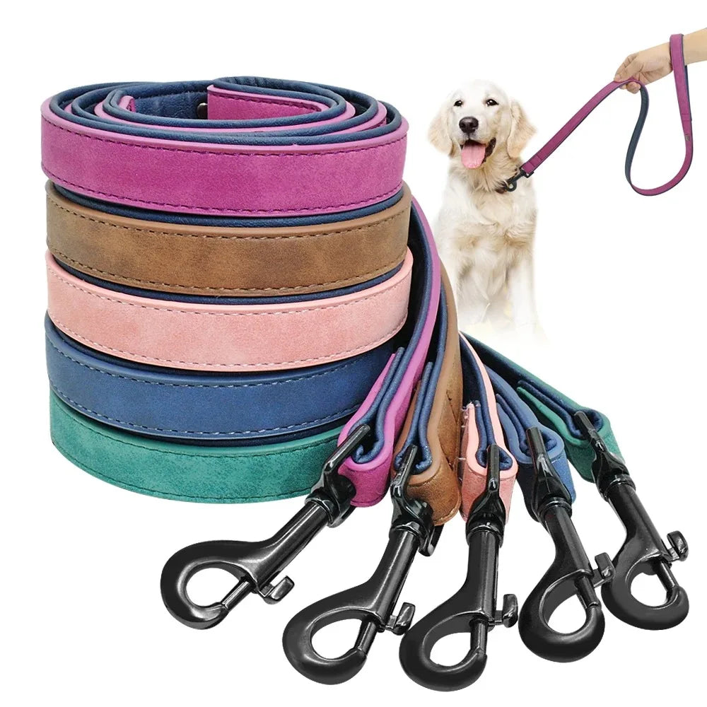 Personalized Name ID Tags Leather Dog Collars Custom Text Name