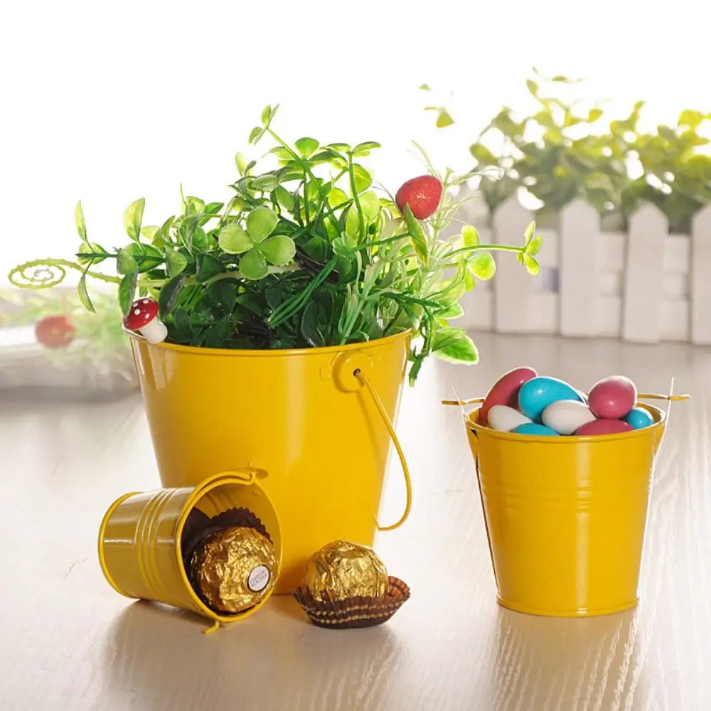 Wrought Decorative Iron Flower Pot With Hook for Also Hanging