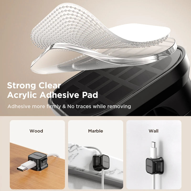 Smooth Adjustable Magnetic Cable Clips for Cord Holder and Wire Cable Keeper Organizer