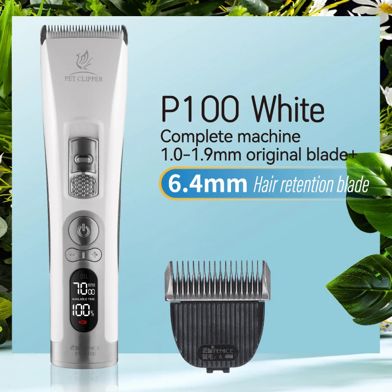 Professional LCD Screen Dog and Cat Electrical Grooming Clippers and Trimmers With Rechargeable Haircut Machine