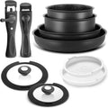 Induction Cookware Set 10 Pieces, Nonstick Pots and Pans Set with Removable Handles Stackable Design, Dishwasher