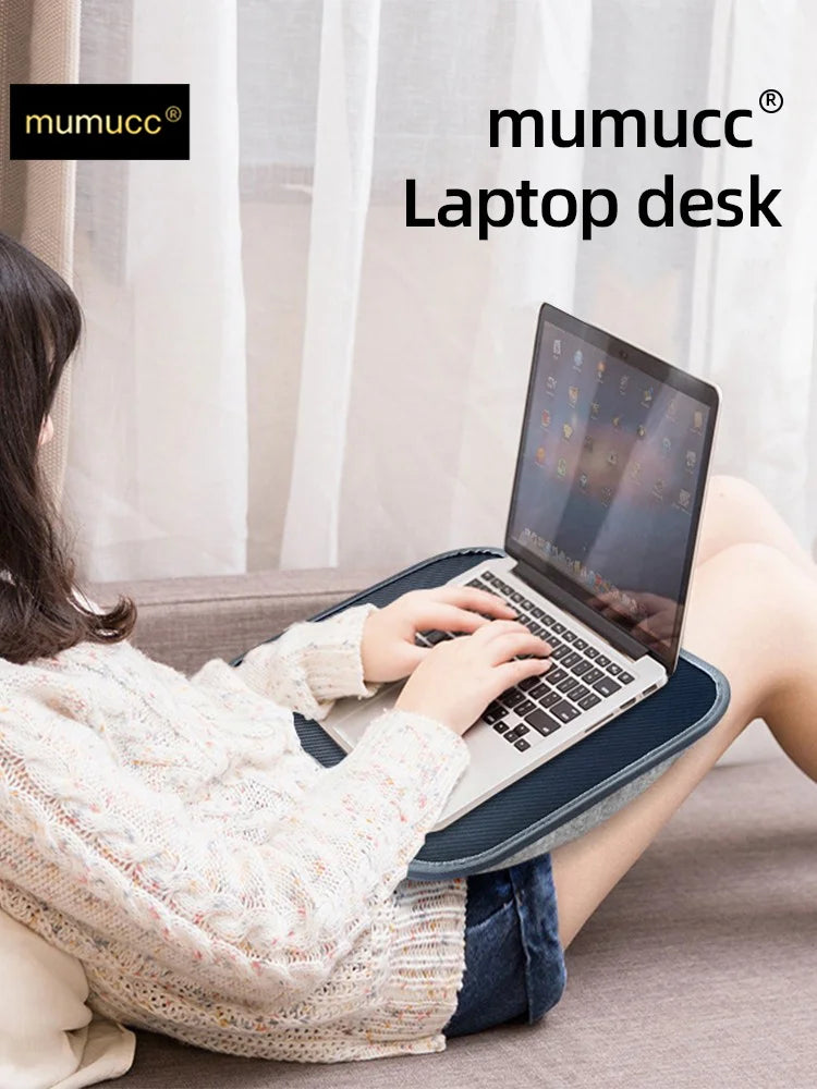Multifunctional Laptop Desk With Foam Particle Filled Cushion & Hard Mouse Pad