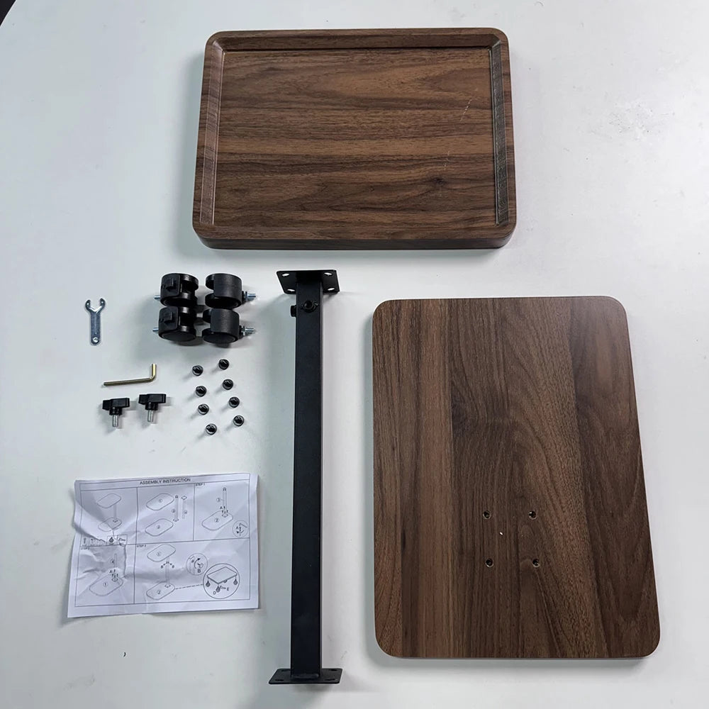 Adjustable Rolling Cart Multi-Purpose Table Tray