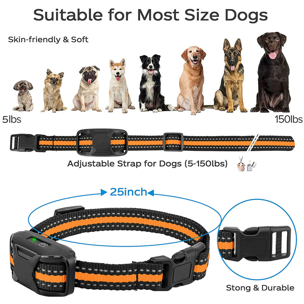 3300Ft Electric Remote Control Dog Training Collar Waterproof Pet Behavior For 5-120lbs Puppy With Shock Vibration
