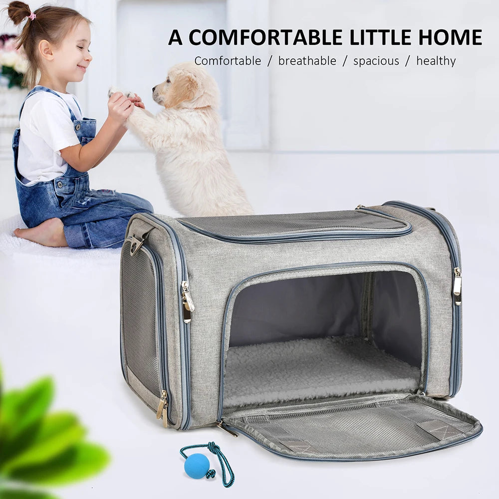 Soft Side Pet Backpack Travel Bag Carrier For Small Pets