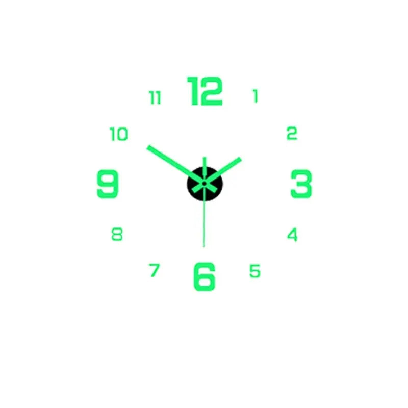 Creative Simple Luminous Wall Sticker Digital Clock