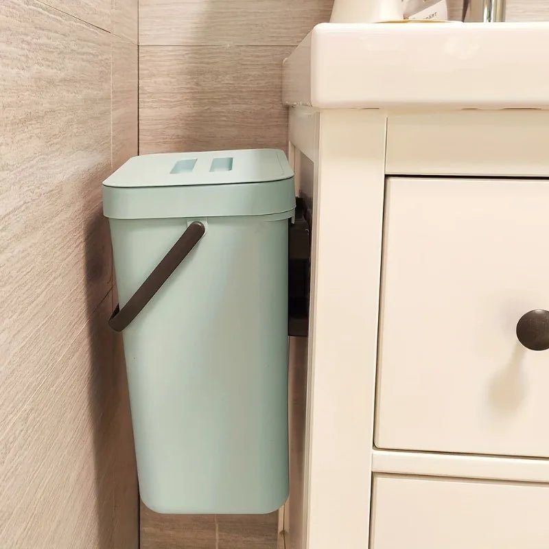 Space-Saving Quiet-Close Trash Can - 3/5L, Eco-Friendly Sealed Bin For Kitchen & Office - Lovies Kitchenwares