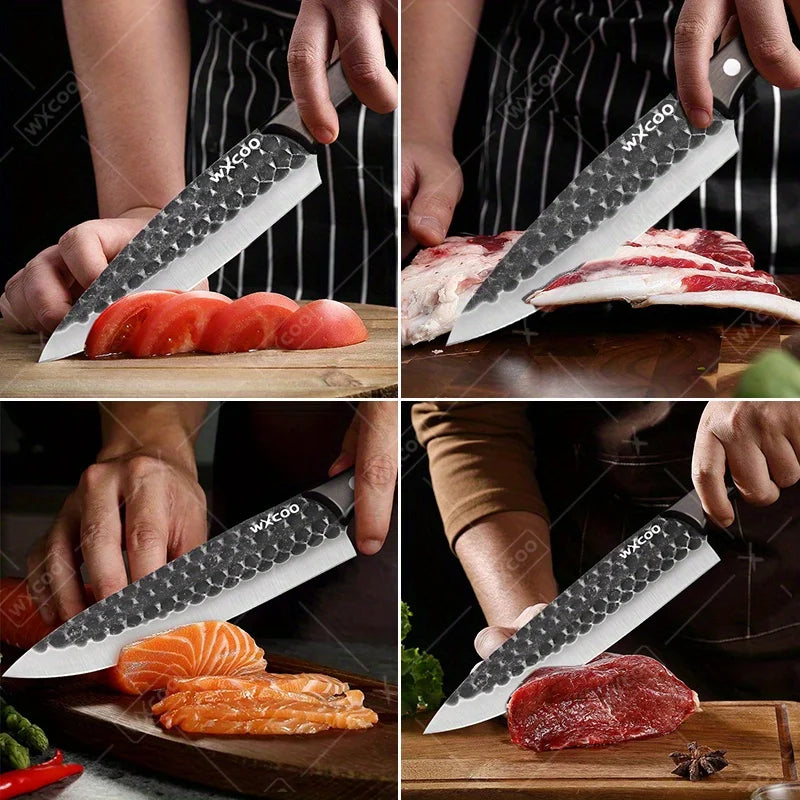 8PCS Stainless Steel Forged Professional Kitchen Chef Knife Set