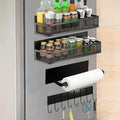 4-Piece Metal Magnetic Refrigerator Spice Rack