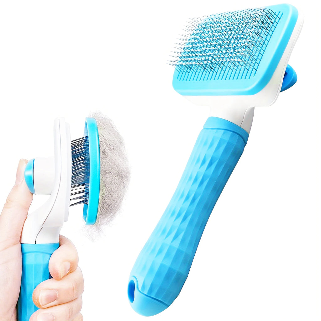 Self-cleaning Pet Hair Removal Comb For Cats And Dogs With Grooming Tool Accessories