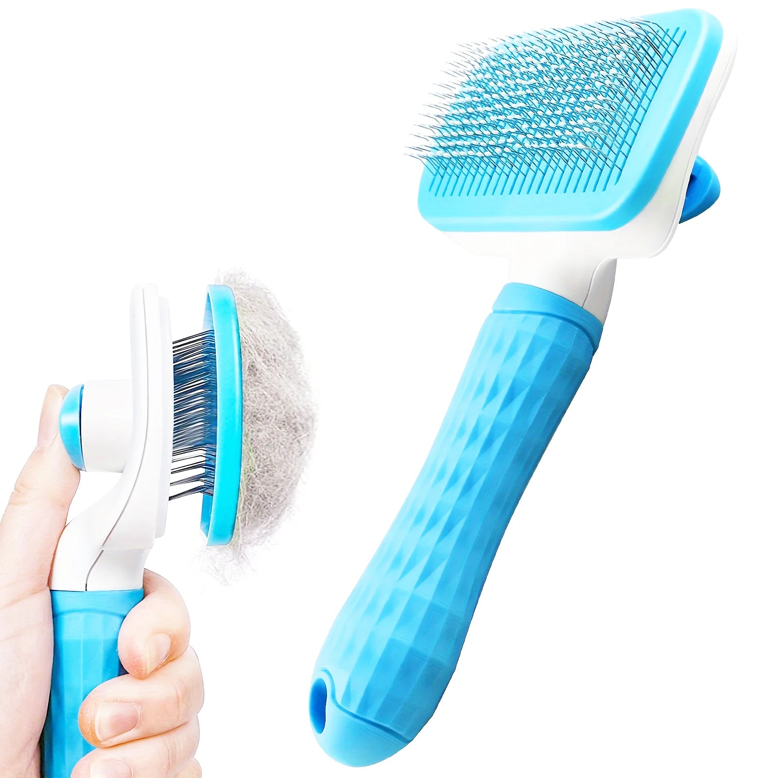 Self-cleaning Pet Hair Removal Comb For Cats And Dogs With Grooming Tool Accessories