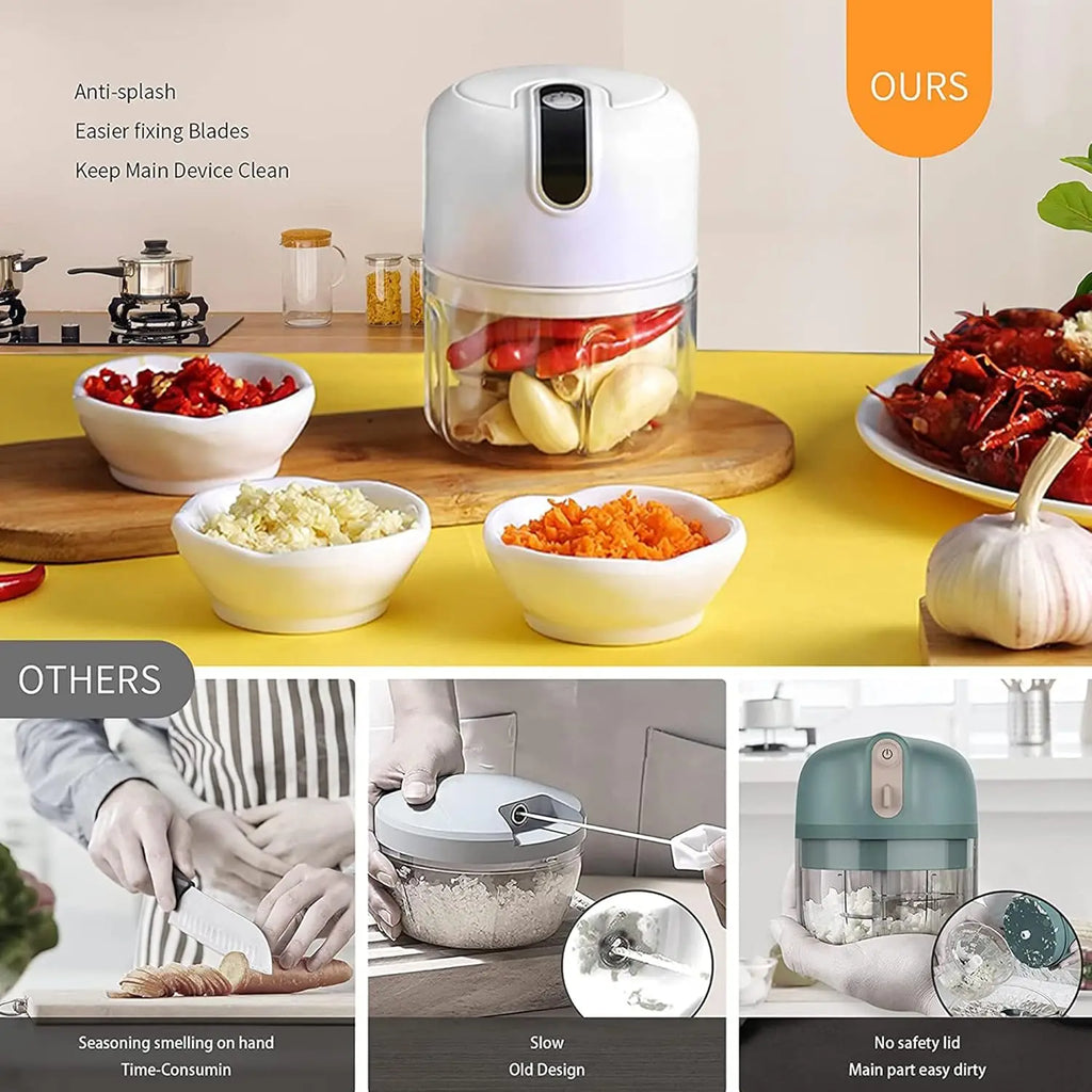 250ML Multi-Food Electric Portable Chopper For Fruits & Vegetables