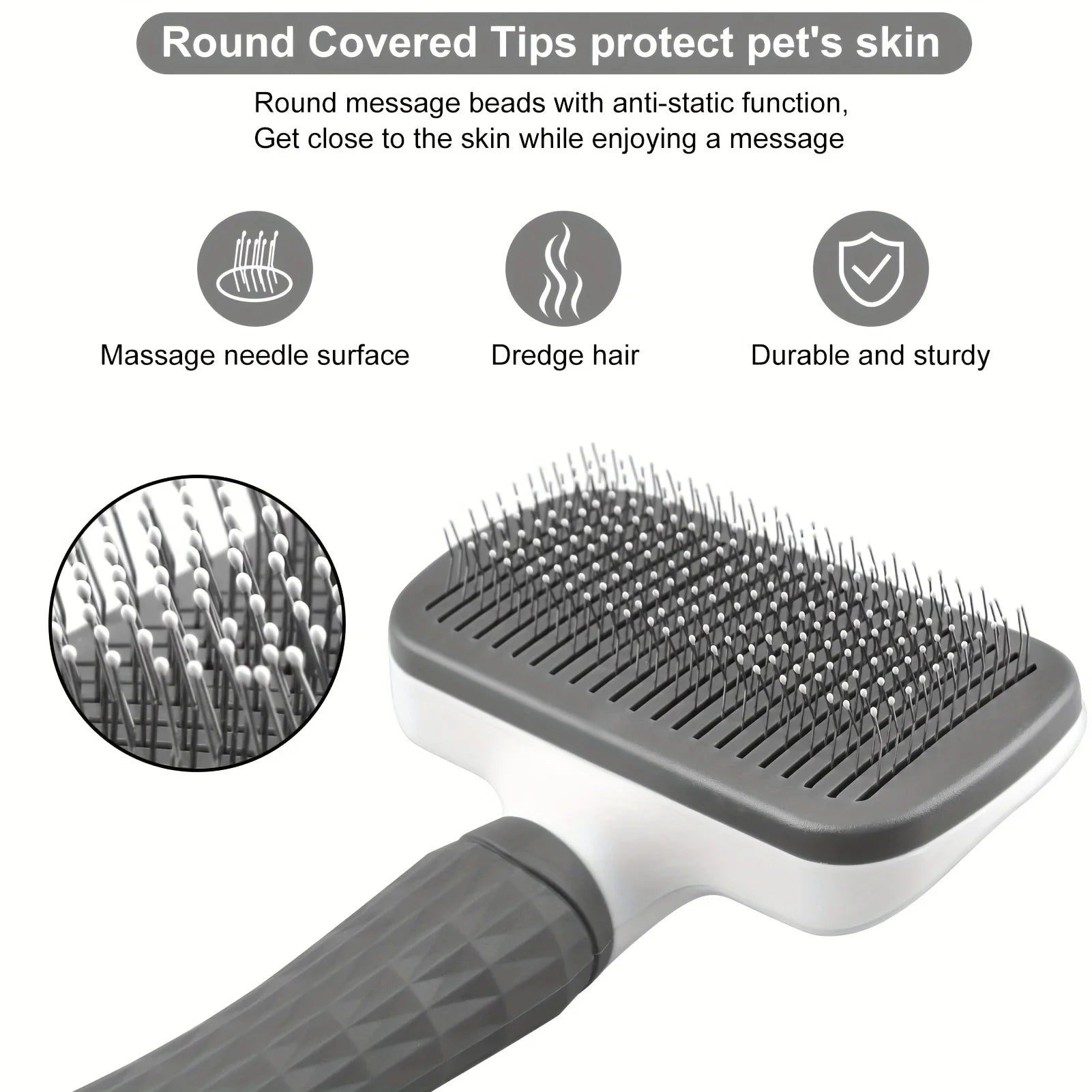 Self-cleaning Pet Hair Removal Comb For Cats And Dogs With Grooming Tool Accessories