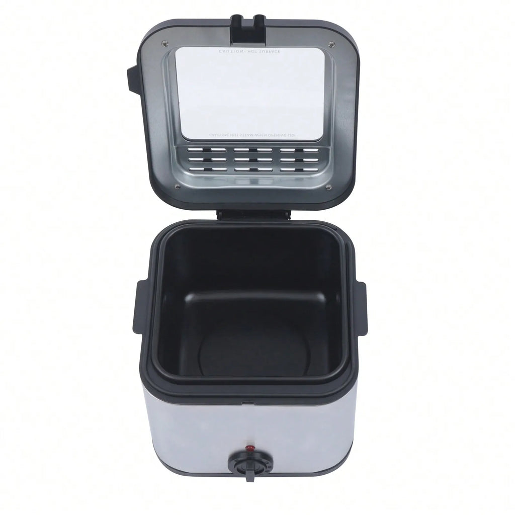 110V Electric Deep Fryer With Basket Small Fryer Stainless Steel Fryer 1KW 2.5L