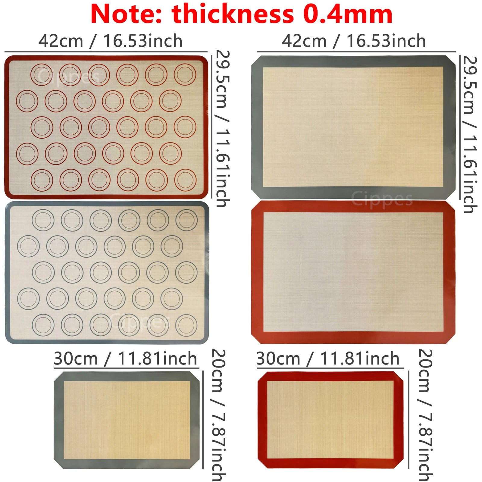 1PC Silicone Baking Mat for Oven, Reusable Non Stick Heat Resistant Bakeware Liner